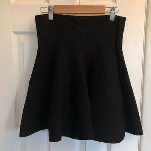 High waisted black skirt